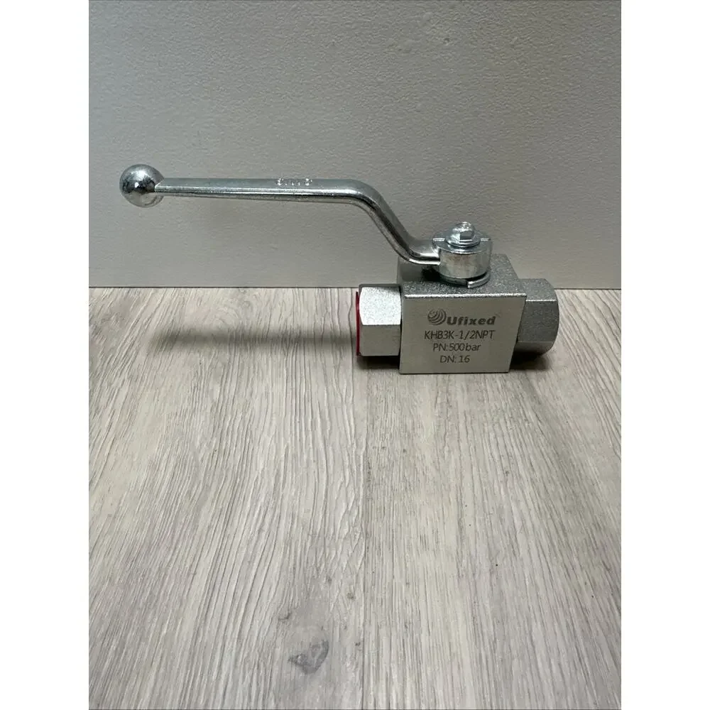 Ufixed KHB3K-1/2NPT High Pressure Hydraulic Ball Valve PN 500 Bar. DN16 New